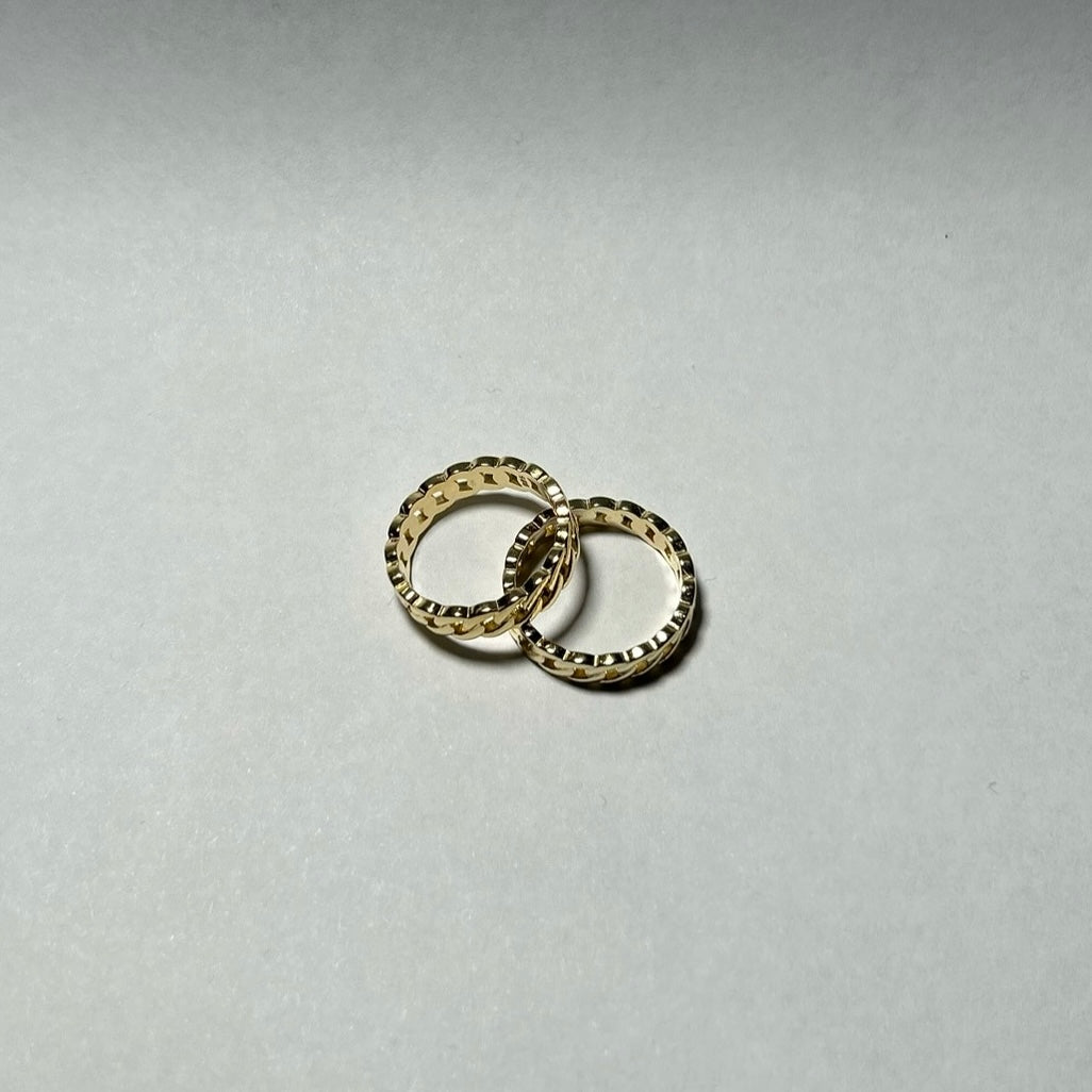 diblin - gold vermeil chain ring