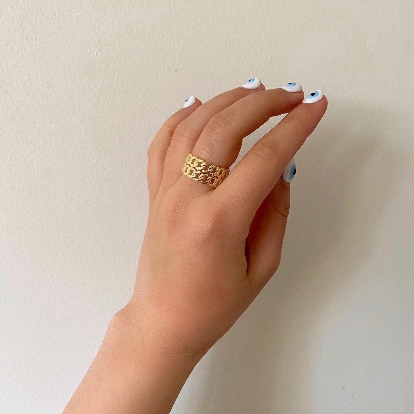 diblin - gold vermeil chain ring